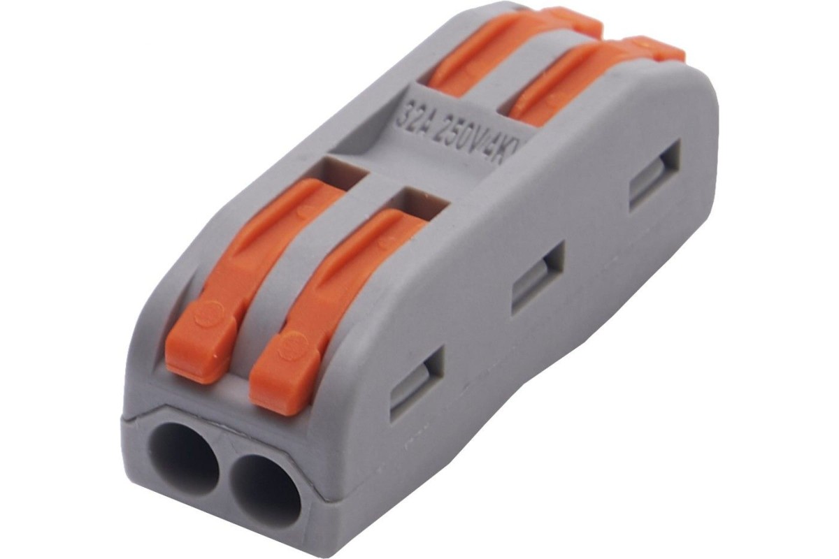Conector empalme compacto Doble p/2 Conductores 400V/32A Conector empalme compacto Doble p/2 Conductores 400V/32A