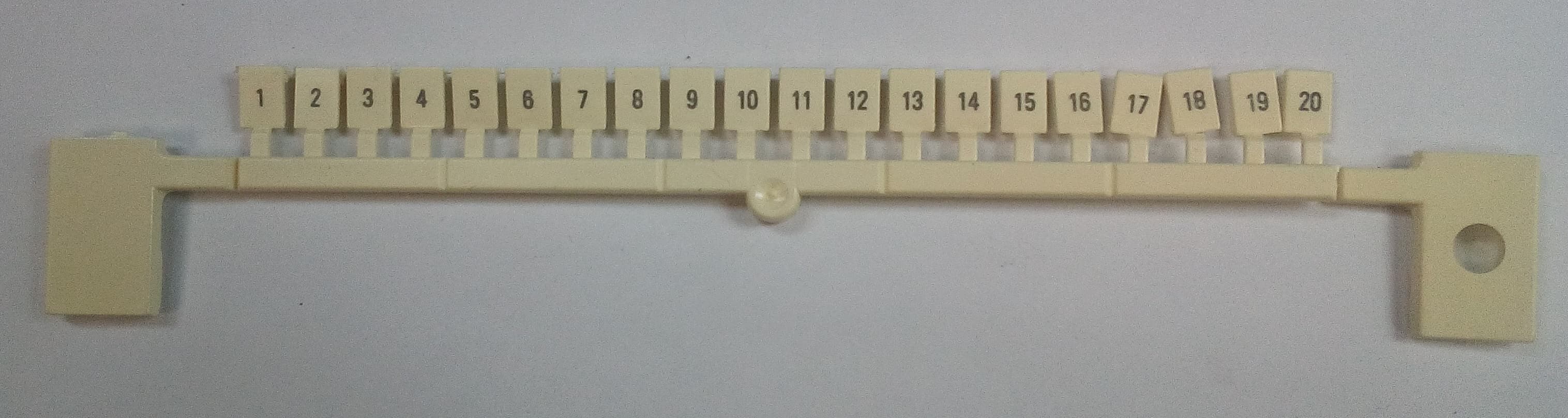 IDENTIFICADOR DE BORNERA LAMINA-PEINE NUMERO 1 AL 20
