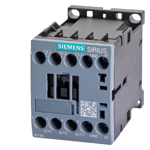 Contactor de potencia AC-3 12 A 5.5 kW/400 V 1 NA 220 V AC 50/60 Hz 3P tamaño S00 conexión por tornillo  