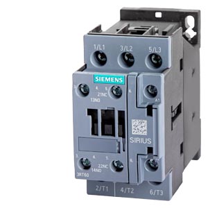 Contactor de potencia AC-3 12 A 5.5 kW/400 V 1 NA + 1 NC 220 V AC 50/60 Hz 3P tamaño S0 conexión por tornillo 