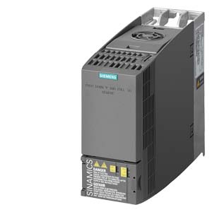SINAMICS G120C potencia nominal: 4KW 380-480 VAC  sobrecarga leve: 150% 3 s, 110% 57 s, 100% 240 s sobrecarga alta: 3,0 kW a 200% 3 s, 150% 57 s, 100% 240 s sin filtro 24  VDC externos, interfaz de E/S: 6 DI, 2 DO, 1 AI, 1 AO, 1 sens. temp. mot. desconexión segura de par integrada bus de campo: USS/ Modbus RTU, IP20/UL sin caja tamaño: FSA 196x73x203(AlxAnxP)