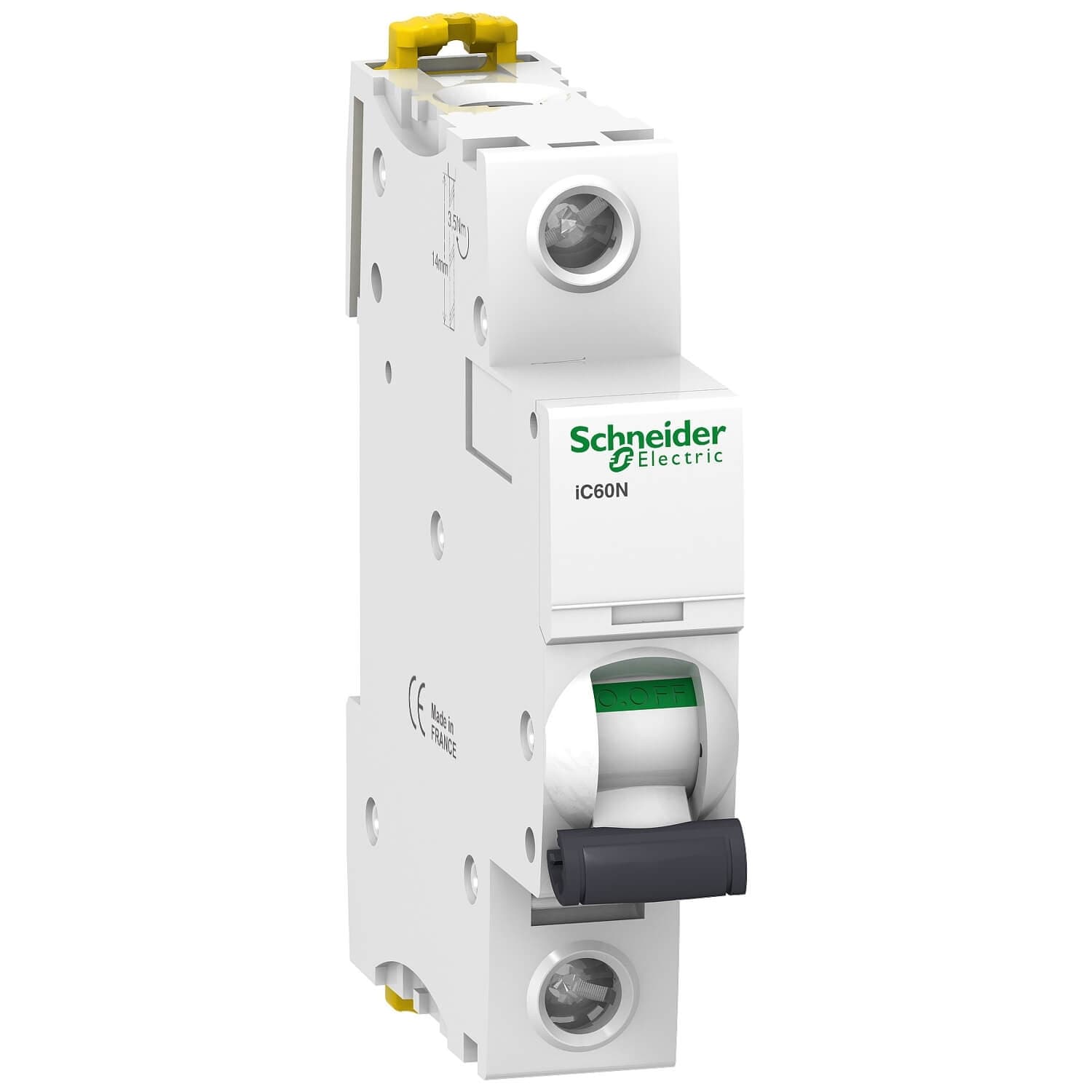 INTERRUPTOR TERMOMAGNETICO Acti 9 IC60N 1 POLO 25A CURVA C 10 KA 240VAC