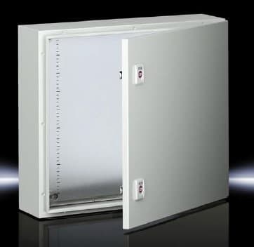 GABINETE COMPACT 500X500X210 mm DE CHAPA DE ACERO IP66 NEMA 4 COLOR: RAL7035