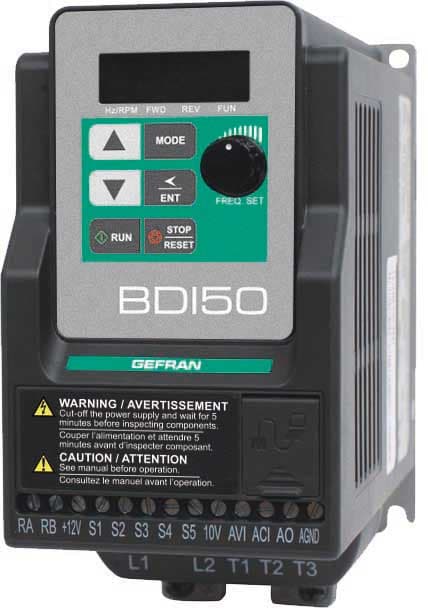 VARIADOR DE FRECUENCIA 0.75KW (1HP) 440VAC TRIFAS ENT: PNP C/FILTRO