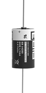 BATERIA DE LITIO 1/2 AA 3,6 V NO RECARGABLES CON PESTAÑAS AX; 1200 mAh