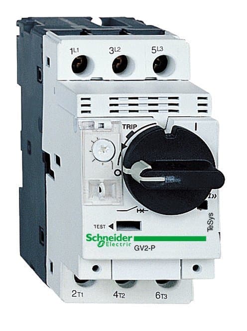 GUARDAMOTOR MAGNETOTÉRMICO 4-6,3 A, >100KA EN 440VCA, ACCIONADO POR MANDO GIRATORIO