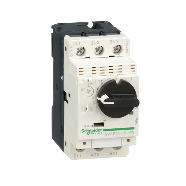 GUARDAMOTOR MAGNETOTÉRMICO 6-10 A, >100KA EN 440VCA, ACCIONADO POR MANDO GIRATORIO