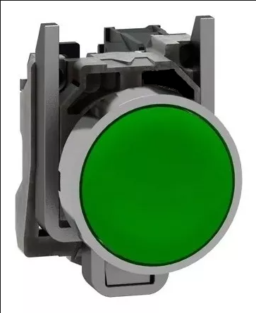 PULSADOR METALICO NO RASANTE VERDE 1NO
