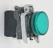 LUZ PILOTO VERDE 22MM CON LED BA9S 120VAC/DC