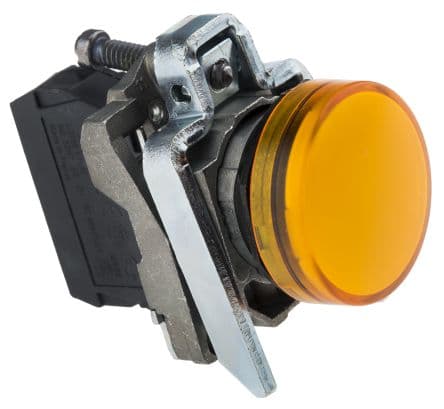 LUZ PILOTO AMARILLO 22MM CON LED BA9S 24VAC/DC
