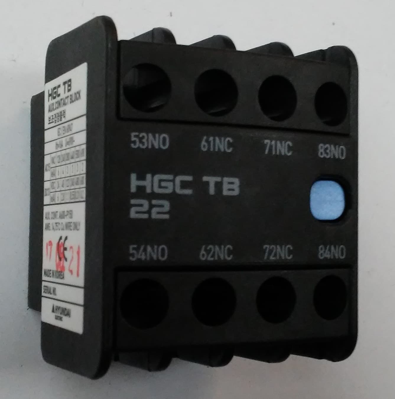 BLOQUE DE CONTACTO AUXILIAR FRONTAL 2NO+2NC PARA HGC9--100