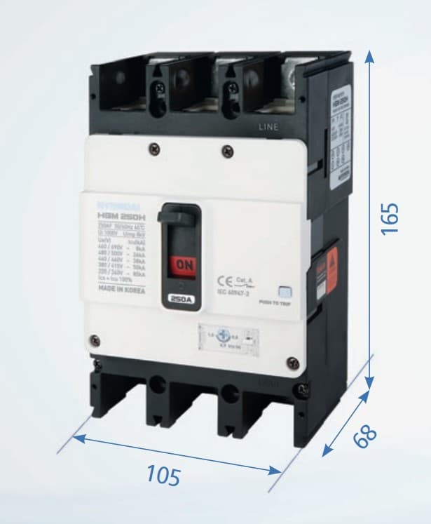 INTERRUPTOR 3 x 128-160A 100/35kA 240/480V