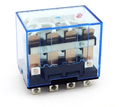 RELE 14 PINES IDEM LY4N CON LED Y PULSADOR DC24