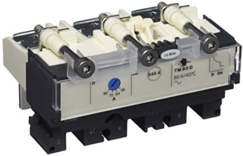 UNIDAD DE DISPARO TERMOMAGNETICO TM80D 80A 3 POLOS PARA INTERRUPTOR AUTOMATICO COMPACT NSX100