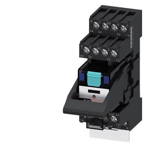 Relé enchufable 3NANC 24  VDC Incluye LED y base estándar borne de tornillo 35 mm
