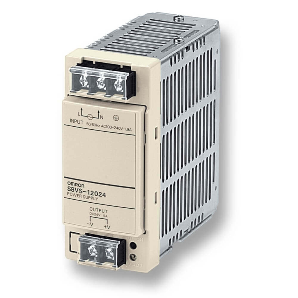 Fuente de alimentación 120 W Entrada de 100-240 VCA Salida de 24 VCC 5 A Modelo básico de montaje en carril DIN (USADO)