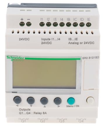 ZELIO LOGIC COMPACTO 8ED (DE LAS CUALES 4 EA) / 4 SALIDAS DIGITALES / 24 VCC. C/PANTALLA C/RELOJ REL ZELIO LOGIC COMPACTO 8ED (DE LAS CUALES 4 EA) / 4 SALIDAS DIGITALES / 24 VCC. C/PANTALLA C/RELOJ REL