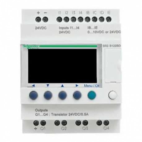 ZELIO LOGIC COMPACTO 8ED (DE LAS CUALES 4 EA) / 4 SALIDAS DIGITALES / 24 VCC. C/PANTALLA C/RELOJ TRA