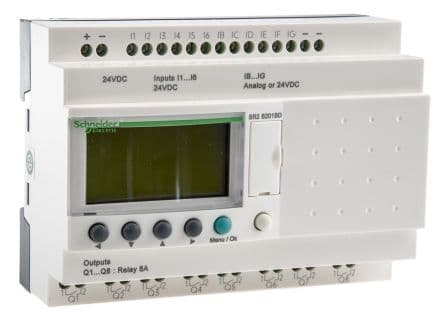ZELIO LOGIC COMPACTO 12 ENTRADAS (DE LAS CUALES 6 EA) / 8 SALIDAS / 24 VCC. C/PANTALLA C/RELOJ RELE ZELIO LOGIC COMPACTO 12 ENTRADAS (DE LAS CUALES 6 EA) / 8 SALIDAS / 24 VCC. C/PANTALLA C/RELOJ RELE