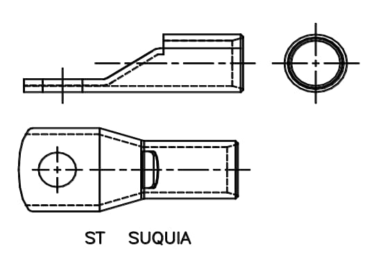 TERMINAL BAJA TENSION SUQUIA 1 HUECO 1/2 PARA CABLE #4
