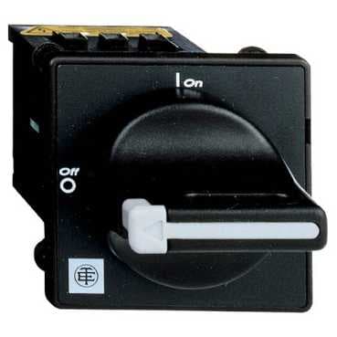 SECCIONADOR MINI VARIO 20A, MANDO ROTATIVO NEGRO ENCLAVABLE, PLACA NEGRA, MONTAJE PUERTA
