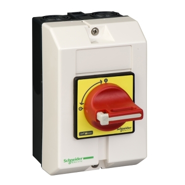 SECCIONADOR VARIO, 3F 20A MANDO ROTATIVO ROJO ENCLAVABLE, EN COFRE SECCIONADOR VARIO, 3F 20A MANDO ROTATIVO ROJO ENCLAVABLE, EN COFRE