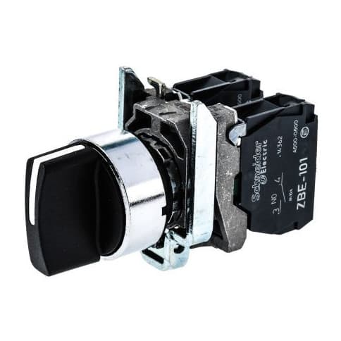 SELECTOR NO LUMINOSO CON MANETA CORTA NEGRA 2NA 3 POSICIONES FIJAS