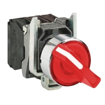 SELECTOR LUMINOSO 2 POSICIONES CON LED ROJO 24VCA/CC