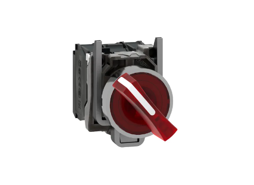 SELECTOR LUMINOSO 2 P CON LED ROJO 120VCA