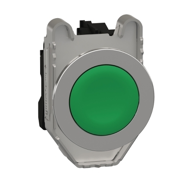 PULSADOR RASANTE VERDE 22MM 1NA