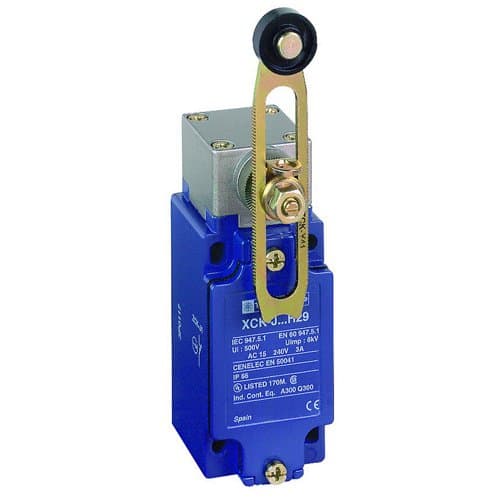 INTERRUPTOR DE POSICION METALICO 1NO+1NC ACCION RAPIDA PALANCA AJUSTABLE CON ROLDANA TERMOPLASTICA E INTERRUPTOR DE POSICION METALICO 1NO+1NC ACCION RAPIDA PALANCA AJUSTABLE CON ROLDANA TERMOPLASTICA E